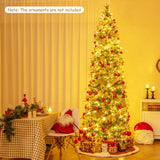 6/7.5/9 英尺预亮人造圣诞树雪植铰链 - 9 英尺 6/7.5/9 Feet Pre-Lit Artificial Christmas Tree Snow Flocked Hinged-9 FT