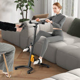 老年人可调节手柄踏板锻炼器-黄色 Pedal Exerciser with Adjustable Handgrip for Seniors-Yellow