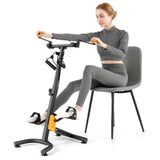 老年人可调节手柄踏板锻炼器-黄色 Pedal Exerciser with Adjustable Handgrip for Seniors-Yellow