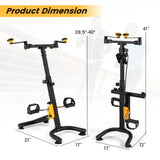 老年人可调节手柄踏板锻炼器-黄色 Pedal Exerciser with Adjustable Handgrip for Seniors-Yellow