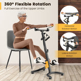 老年人可调节手柄踏板锻炼器-黄色 Pedal Exerciser with Adjustable Handgrip for Seniors-Yellow