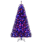 6/7/8 英尺人造圣诞树，具有 6 种照明模式和怪异声音 - 7 英尺 6/7/8 Feet Artificial Christmas Tree with 6 Lighting Modes and Spooky Sounds-7 ft