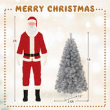 带树枝尖和暖白色 LED 灯的人造圣诞树 - 5 英尺 Artificial Xmas Tree with Branch Tips and Warm White LED Lights-5FT