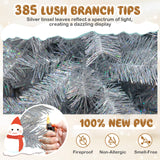 带树枝尖和暖白色 LED 灯的人造圣诞树 - 5 英尺 Artificial Xmas Tree with Branch Tips and Warm White LED Lights-5FT