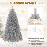 带树枝尖和暖白色 LED 灯的人造圣诞树 - 5 英尺 Artificial Xmas Tree with Branch Tips and Warm White LED Lights-5FT