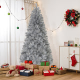 带树枝尖和暖白色 LED 灯的人造圣诞树 - 7 英尺 Artificial Xmas Tree with Branch Tips and Warm White LED Lights-7FT