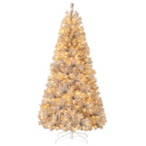 带树枝尖和暖白色 LED 灯的人造圣诞树 - 7 英尺 Artificial Xmas Tree with Branch Tips and Warm White LED Lights-7FT