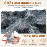 带树枝尖和暖白色 LED 灯的人造圣诞树 - 7 英尺 Artificial Xmas Tree with Branch Tips and Warm White LED Lights-7FT