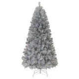 带树枝尖和暖白色 LED 灯的人造圣诞树 - 6 英尺 Artificial Xmas Tree with Branch Tips and Warm White LED Lights-6FT