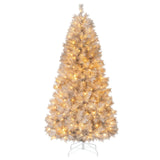 带树枝尖和暖白色 LED 灯的人造圣诞树 - 6 英尺 Artificial Xmas Tree with Branch Tips and Warm White LED Lights-6FT