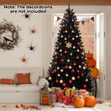 6/7/8 英尺人造圣诞树，带 6 种灯光模式和怪异声音-L 6/7/8 Feet Artificial Christmas Tree with 6 Lighting Modes and Spooky Sounds-L