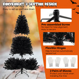 6/7/8 英尺人造圣诞树，带 6 种灯光模式和怪异声音-L 6/7/8 Feet Artificial Christmas Tree with 6 Lighting Modes and Spooky Sounds-L