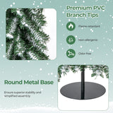 4/5/6 英尺人造圣诞树 3 件套，带逼真积雪 4/5/6 Feet Artificial Christmas Tree Set of 3 with Realistic Accumulated Snow