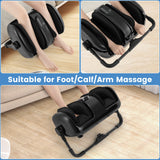 足部小腿热疗止痛按摩器-黑色 Foot and Calf Massager with Heat for Blood Circulation Pain Relief-Black