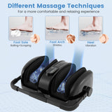 足部小腿热疗止痛按摩器-黑色 Foot and Calf Massager with Heat for Blood Circulation Pain Relief-Black