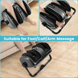 足部小腿热血循环止痛按摩器-灰色 Foot and Calf Massager with Heat for Blood Circulation Pain Relief-Gray