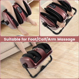 足部小腿热疗止痛按摩器-红色 Foot and Calf Massager with Heat for Blood Circulation Pain Relief-Red