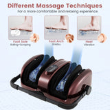 足部小腿热疗止痛按摩器-红色 Foot and Calf Massager with Heat for Blood Circulation Pain Relief-Red