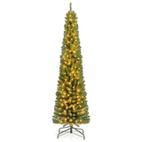 带记忆线分支头和温暖 LED 灯的铅笔圣诞树 - 7 英尺 Pencil Christmas Tree with Memory Wire Branch Tips and Warm  LED Lights-7FT