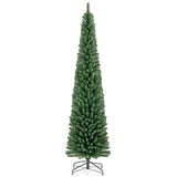 带记忆线分支头和温暖 LED 灯的铅笔圣诞树 - 8 英尺 Pencil Christmas Tree with Memory Wire Branch Tips and Warm  LED Lights-8FT