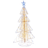 5 英尺动画圣诞树，带冷暖 LED 灯 5 Feet Animated Christmas Tree with Warm and Cold LED Lights