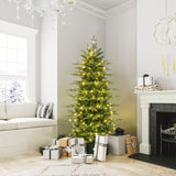 6 英尺预亮人造圣诞树，带暖白色 LED 灯 6 Feet Pre-Lit Artificial Christmas Tree with Warm White LED Lights