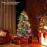 6 英尺预亮人造圣诞树，带暖白色 LED 灯 6 Feet Pre-Lit Artificial Christmas Tree with Warm White LED Lights