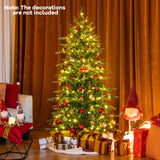 6 英尺预亮人造圣诞树，带暖白色 LED 灯 6 Feet Pre-Lit Artificial Christmas Tree with Warm White LED Lights