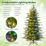 6 英尺预亮人造圣诞树，带暖白色 LED 灯 6 Feet Pre-Lit Artificial Christmas Tree with Warm White LED Lights