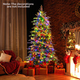 7.5 英尺预亮人造圣诞树，带暖白色 LED 灯 7.5 Feet Pre-Lit Artificial Christmas Tree with Warm White LED Lights