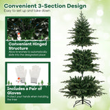 6 英尺预亮人造圣诞树，带暖白色 LED 灯 6 Feet Pre-Lit Artificial Christmas Tree with Warm White LED Lights