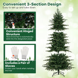 7.5 英尺预亮人造圣诞树，带暖白色 LED 灯 7.5 Feet Pre-Lit Artificial Christmas Tree with Warm White LED Lights