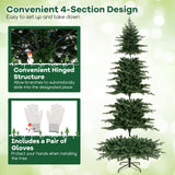 9 英尺预亮人造圣诞树，带暖白色 LED 灯 9 Feet Pre-Lit Artificial Christmas Tree with Warm White LED Lights