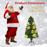 带顶星和树枝尖的预照明人造圣诞树 - 4 英尺 Pre-Lit Artificial Xmas Tree with Top Star and Branch Tips-4 FT