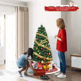 带顶星和树枝尖的预照明人造圣诞树 - 5 英尺 Pre-Lit Artificial Xmas Tree with Top Star and Branch Tips-5 FT