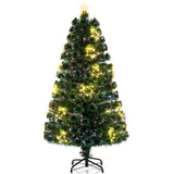 带顶星和树枝尖的预照明人造圣诞树 - 5 英尺 Pre-Lit Artificial Xmas Tree with Top Star and Branch Tips-5 FT