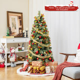 5/7.5/9 英尺预亮人造圣诞树，带 453/1096/1416 PVC 和松针-S 5/7.5/9 FT Pre-Lit Artificial Christmas Tree with 453/1096/1416 PVC and Pine Needles-S