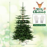 7 英尺铰接人造预照明圣诞树，带 1303 个树枝尖 7 Feet Hinged Artificial Pre-lit Christmas Tree with 1303 Branch Tips