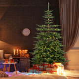 7 英尺铰接人造预照明圣诞树，带 1303 个树枝尖 7 Feet Hinged Artificial Pre-lit Christmas Tree with 1303 Branch Tips