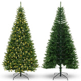 8 英尺角人造圣诞树，带 1137 个树枝尖端和 360 盏暖白色 LED 灯 8 FT Corner Artificial Christmas Tree with 1137 Branch Tips and 360 Warm White LED Lights