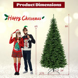 8 英尺角人造圣诞树，带 1137 个树枝尖端和 360 盏暖白色 LED 灯 8 FT Corner Artificial Christmas Tree with 1137 Branch Tips and 360 Warm White LED Lights