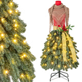 5 英尺预亮人体模型人造圣诞树礼服造型圣诞树 5 FT Pre-lit Mannequin Artificial Christmas Tree Dress Form Xmas Tree