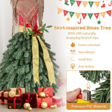 5 英尺预亮人体模型人造圣诞树礼服造型圣诞树 5 FT Pre-lit Mannequin Artificial Christmas Tree Dress Form Xmas Tree