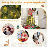 5 英尺预亮人体模型人造圣诞树礼服造型圣诞树 5 FT Pre-lit Mannequin Artificial Christmas Tree Dress Form Xmas Tree