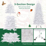 7 英尺人造圣诞树，带 1880 个 PE PVC 树枝尖，适合派对和嘉年华 7 FT Artificial Xmas Tree with 1880 PE PVC Branch Tips for Party and Carnival