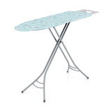 带熨斗架和可调节高度的可折叠烫衣板 - 绿松石色 Foldable Ironing Board with Iron Rest and Adjustable Height-Turquoise