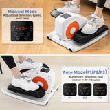 家庭办公带显示屏台下椭圆机-白色 Under Desk Elliptical Machine with Display Monitor for Home Office-White