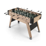 54 英寸足球桌街机足球比赛桌带 2 个球和 26 名球员 - 自然色 54 Inch Foosball Table Arcade Soccer Game Table with 2 Balls and 26 Players-Natural