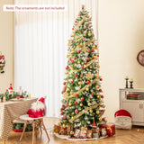 6/7.5/9 英尺人造圣诞树，带暖白色 LED 灯-L 6/7.5/9 FT Artificial Christmas Tree with Warm-White LED Lights-L