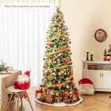 6/7.5/9 英尺人造圣诞树带暖白色 LED 灯-M 6/7.5/9 FT Artificial Christmas Tree with Warm-White LED Lights-M